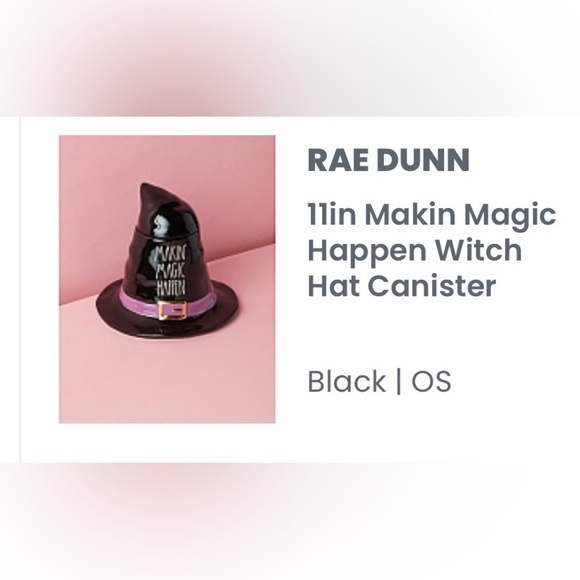 Last One! 🧙 New Witches Hat Decor Rae Dunn 11”T Witches Hat Canister Cookie Jar - Picture 6 of 10